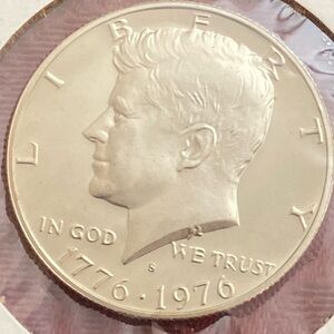 Vintage 1976 S CLAD PROOF Kennedy Half Dollar Coin